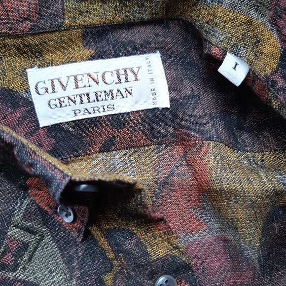 Vintage Givenchy Gentleman linen short-sleeved button down shirt - Picture 8 of 8